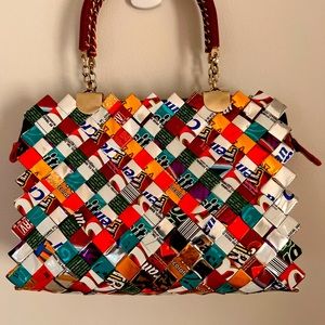 Unique candy wrapper purse. Made of candy wrappers! A conversation piece.